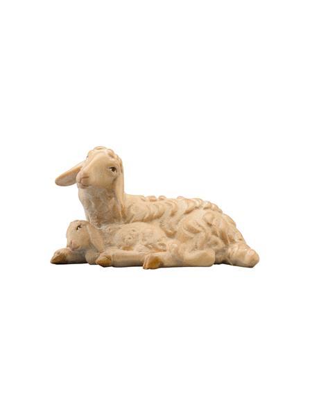 Schaf liegend mit schlafendem Lamm der Insam Ewald Krippe