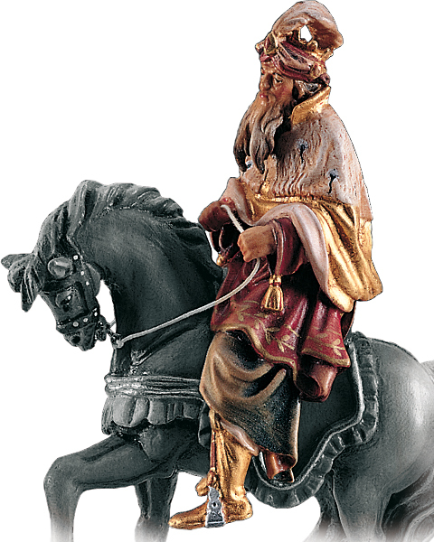 König Melchior, reitend ohne Pferd