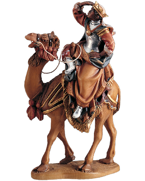 König Caspar, reitend mit Kamel