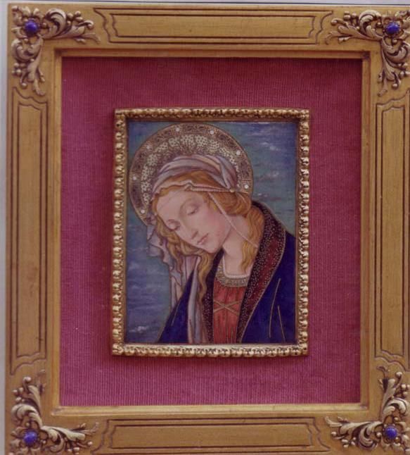 Emaillebild Madonna v. Botticelli