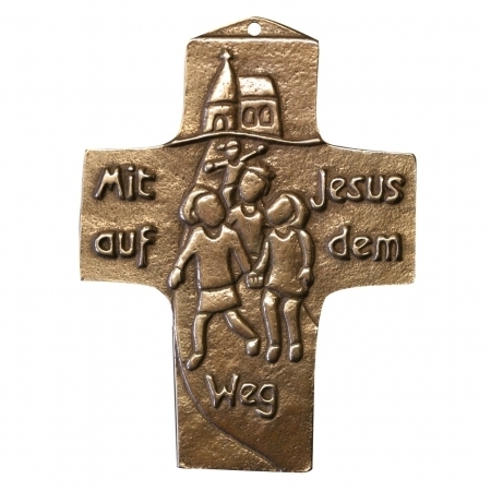 Kommunionkreuz "Mit Jesus auf dem Weg" - (142175)