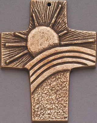 Bronzekreuz "Sonne und Regenbogen" - (182)