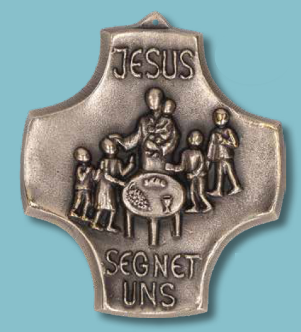 Bronzekreuz "Jesus segnet uns" - (142206)