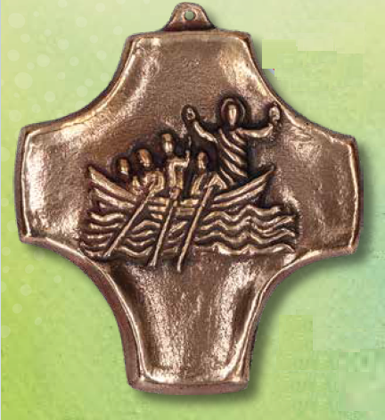 Bronzekreuz "Mit Jesus in einem Boot" (142220)