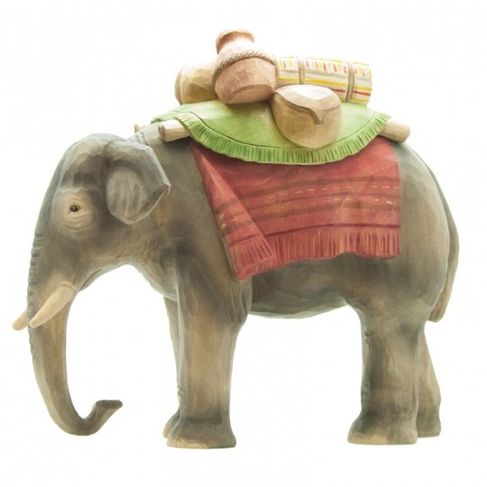 Elefant mit Gepäck der Christnacht Krippe