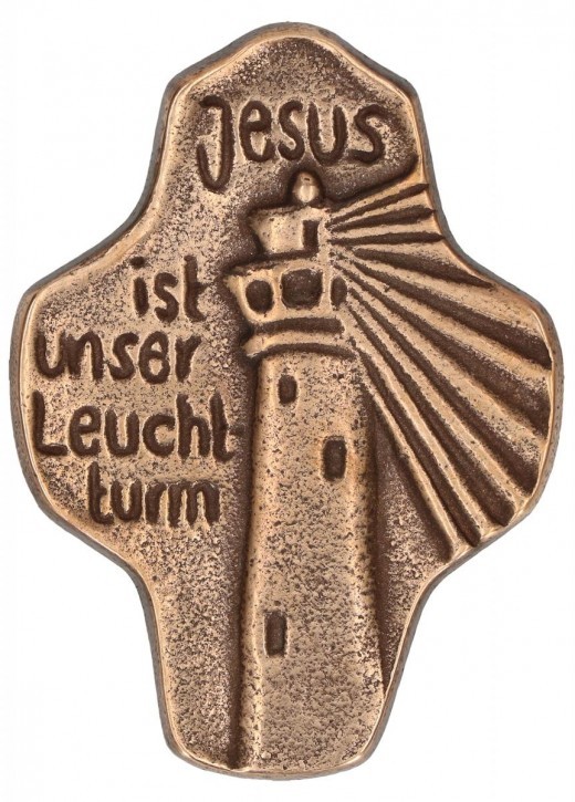 Bronzekreuz "Jesus ist unser Leuchtturm" (142231)