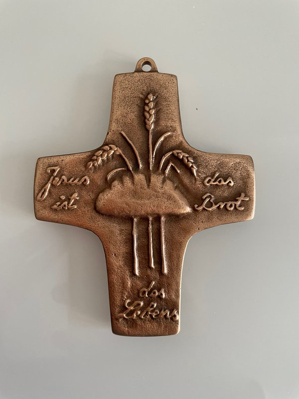 Bronzekreuz "Jesus ist das Brot des Lebens" - (137)