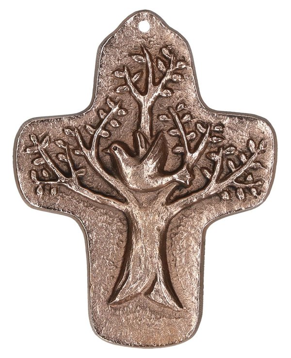 Kommunionkreuz "Lebensbaum mit Segenstaube" - (142247)
